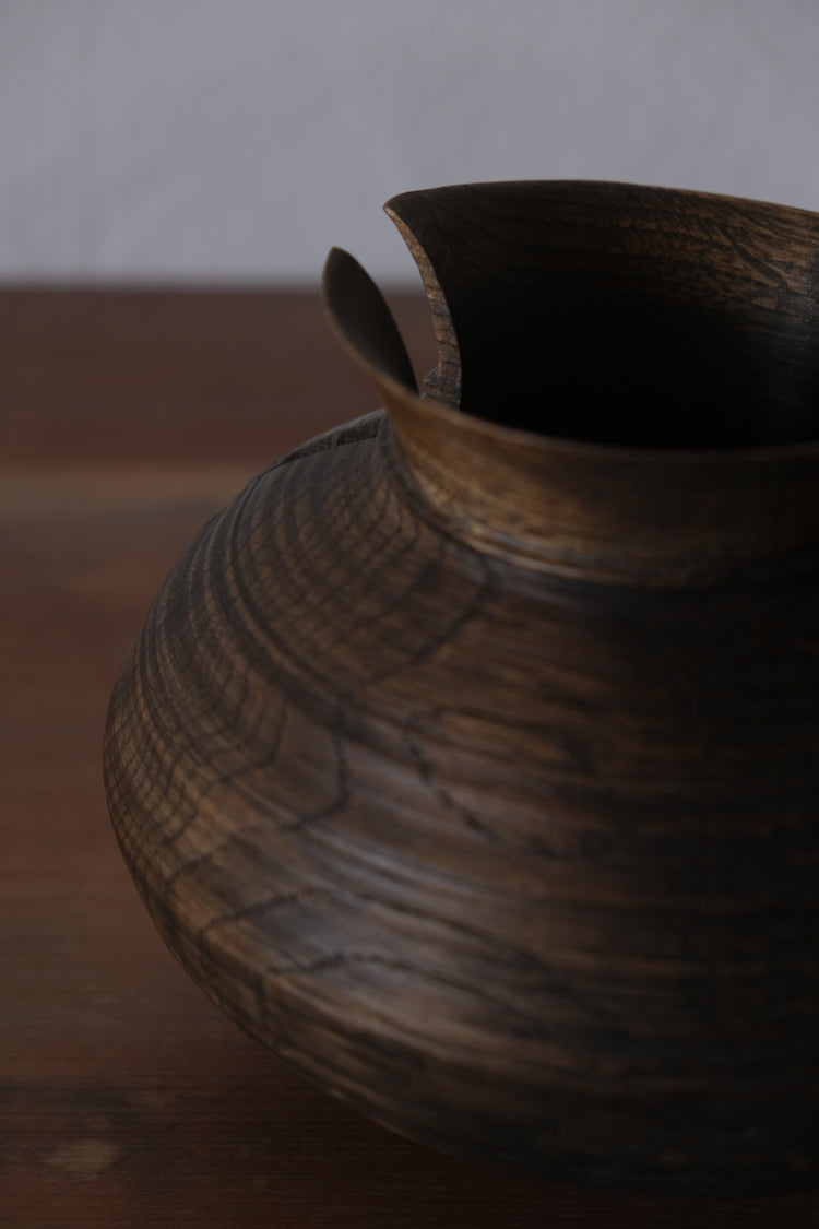 壺　楢　鉄媒染